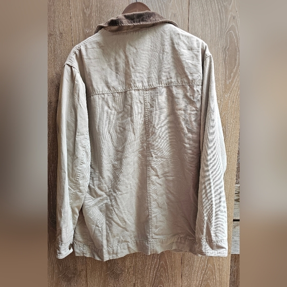Cabela's Vintage Chore Jacket Beige and Brown Coat Jacket - Picture 3 of 4